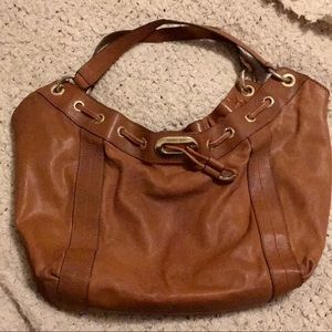 Michael Kors cognac leather hobo purse